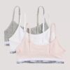 Set da 3 bralette corte in Cotton Stretch per bambine, Unlined Set da 3 bralette corte in Cotton Stretch per bambine, Unlined