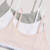 Set da 3 bralette corte in Cotton Stretch per bambine, Unlined Set da 3 bralette corte in Cotton Stretch per bambine, Unlined
