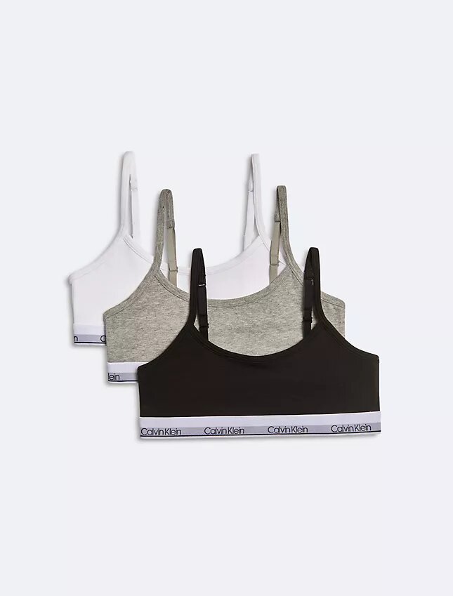 Set da 3 Bralette corte in Modern Cotton per bambine Set da 3 Bralette corte in Modern Cotton per bambine
