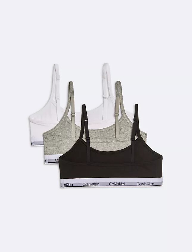 Set da 3 Bralette corte in Modern Cotton per bambine Set da 3 Bralette corte in Modern Cotton per bambine