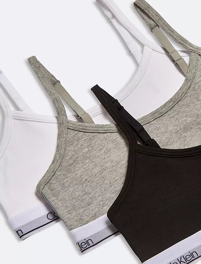 Set da 3 Bralette corte in Modern Cotton per bambine Set da 3 Bralette corte in Modern Cotton per bambine