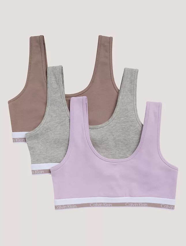Set da 3 Bralette in Cotton Stretch per bambine Set da 3 Bralette in Cotton Stretch per bambine