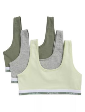 Set da 3 Bralette in Cotton Stretch per bambine