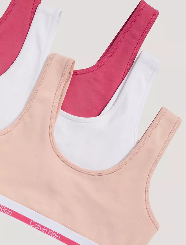 Set da 3 Bralette in Cotton Stretch per bambine Set da 3 Bralette in Cotton Stretch per bambine