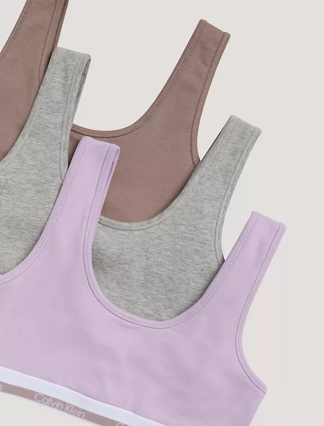 Set da 3 Bralette in Cotton Stretch per bambine Set da 3 Bralette in Cotton Stretch per bambine