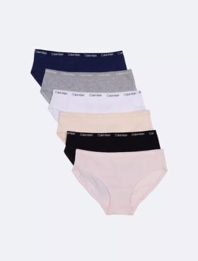 Set da 6 Hipster a vita bassa con logo per bambine
