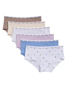 Set da 6 Hipster in cotone Cotton Stretch per bambine