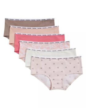 Set da 6 Hipster in cotone Cotton Stretch per bambine