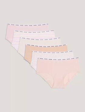 Set da 6 Hipster in cotone Cotton Stretch per bambine
