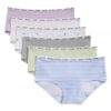 Set da 6 Hipster in cotone Cotton Stretch per bambine Set da 6 Hipster in cotone Cotton Stretch per bambine