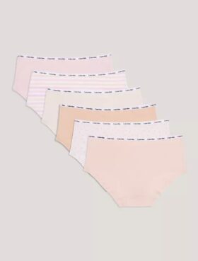 Set da 6 Hipster in cotone Cotton Stretch per bambine