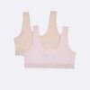 Set di 2 Bralette con fascia con logo per bambine Set di 2 Bralette con fascia con logo per bambine