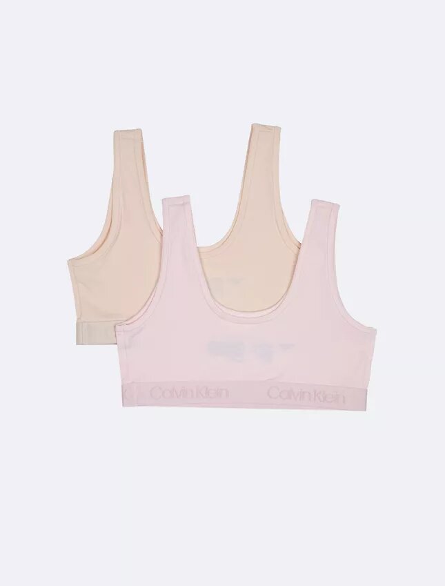 Set di 2 Bralette con fascia con logo per bambine Set di 2 Bralette con fascia con logo per bambine