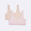 Set di 2 Bralette con fascia con logo per bambine Set di 2 Bralette con fascia con logo per bambine