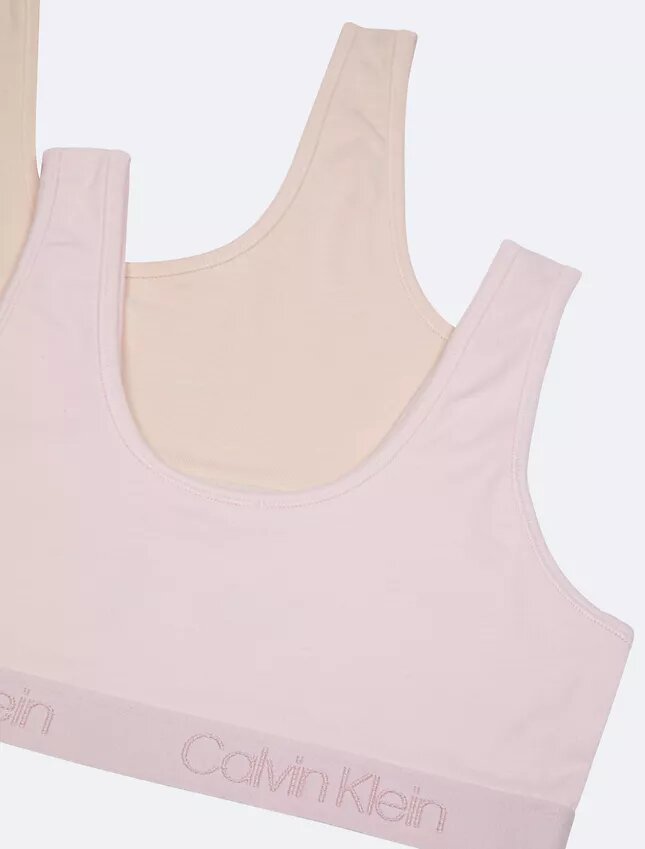 Set di 2 Bralette con fascia con logo per bambine Set di 2 Bralette con fascia con logo per bambine