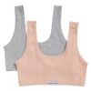 Set di 2 Bralette con logo a costine