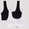 Set di 2 Bralette con logo a costine Set di 2 Bralette con logo a costine