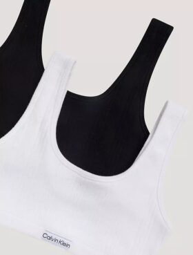 Set di 2 Bralette con logo a costine