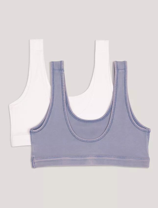 Set di 2 Bralette sbiadite da bambina Set di 2 Bralette sbiadite da bambina
