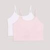 Set di 2 canotte con reggiseno incorporato per bambine Set di 2 canotte con reggiseno incorporato per bambine