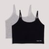 Set di 2 canotte con reggiseno incorporato per bambine