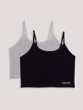 Set di 2 canotte con reggiseno incorporato per bambine