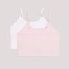Set di 2 canotte con reggiseno incorporato per bambine Set di 2 canotte con reggiseno incorporato per bambine