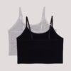 Set di 2 canotte con reggiseno incorporato per bambine