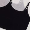 Set di 2 canotte con reggiseno incorporato per bambine