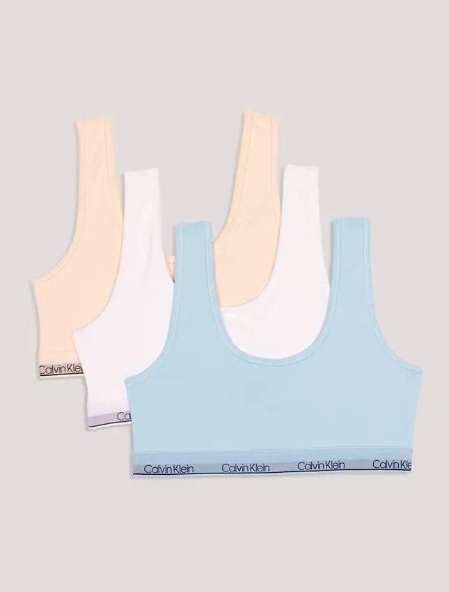 Set di 3 Bralette con scollo rotondo da bambina Set di 3 Bralette con scollo rotondo da bambina
