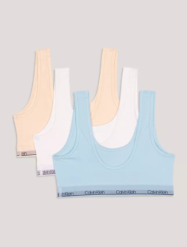 Set di 3 Bralette con scollo rotondo da bambina Set di 3 Bralette con scollo rotondo da bambina