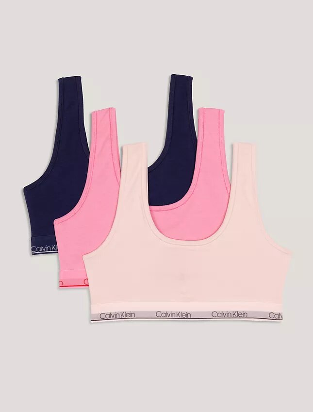 Set di 3 Bralette in Cotton Stretch per bambine Set di 3 Bralette in Cotton Stretch per bambine