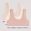Set di 3 Bralette in Cotton Stretch per bambine, Unlined Set di 3 Bralette in Cotton Stretch per bambine, Unlined