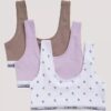 Set di 3 Bralette in Cotton Stretch per bambine, Unlined Set di 3 Bralette in Cotton Stretch per bambine, Unlined