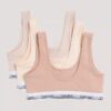 Set di 3 Bralette in Cotton Stretch per bambine, Unlined Set di 3 Bralette in Cotton Stretch per bambine, Unlined