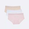 Set di 3 Hipster a vita bassa con fascia logo da bambina