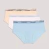 Set di 3 Hipster a vita bassa con fascia logo da bambina