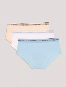 Set di 3 Hipster a vita bassa con fascia logo da bambina