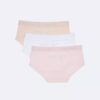 Set di 3 Hipster a vita bassa con fascia logo da bambina