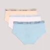 Set di 3 Hipster a vita bassa con fascia logo da bambina