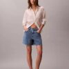 Shorts a trapezio in Denim Shorts a trapezio in Denim
