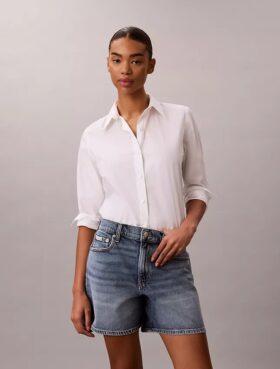 Shorts a trapezio in Denim