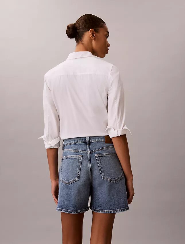 Shorts a trapezio in Denim Shorts a trapezio in Denim