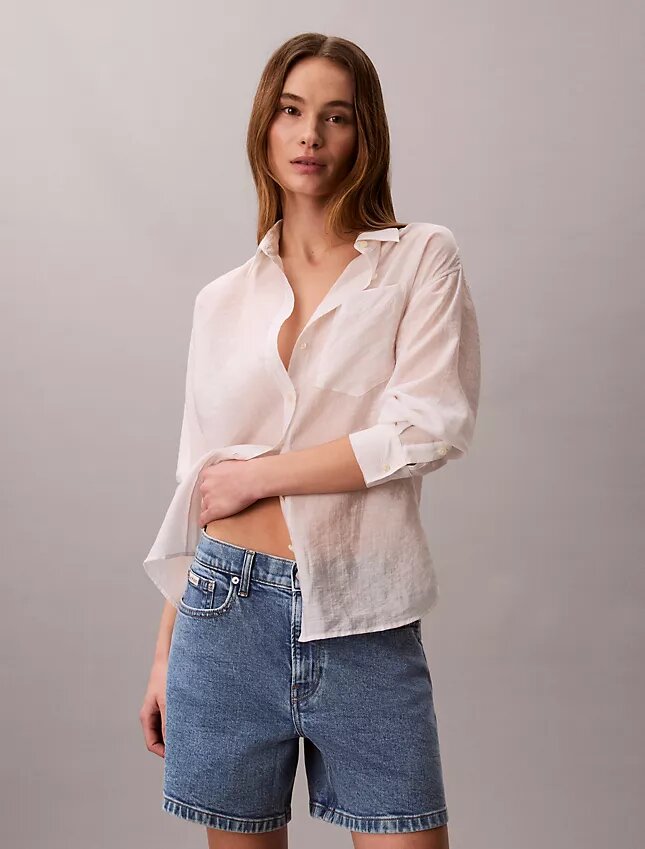 Shorts a trapezio in Denim Shorts a trapezio in Denim
