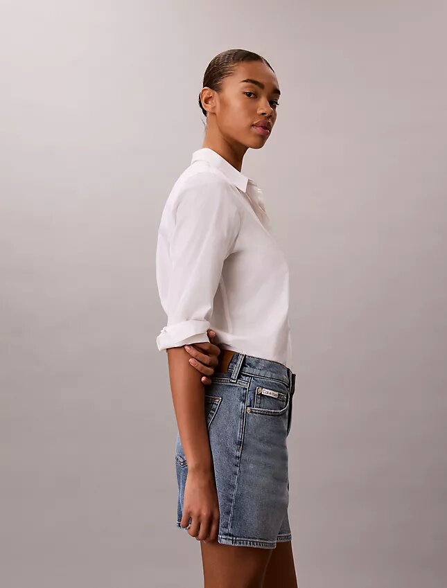 Shorts a trapezio in Denim Shorts a trapezio in Denim