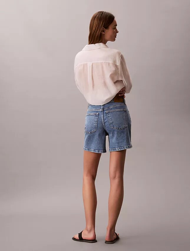 Shorts a trapezio in Denim Shorts a trapezio in Denim