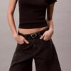 Shorts in Denim A-line con orlo arrotolato Shorts in Denim A-line con orlo arrotolato