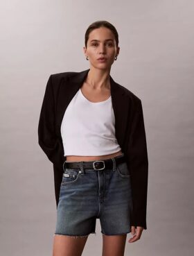 Shorts in Denim a vita alta