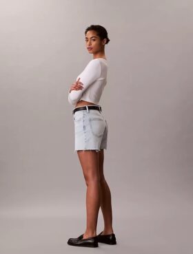 Shorts in Denim a vita alta
