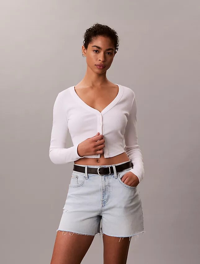 Shorts in Denim a vita alta Shorts in Denim a vita alta